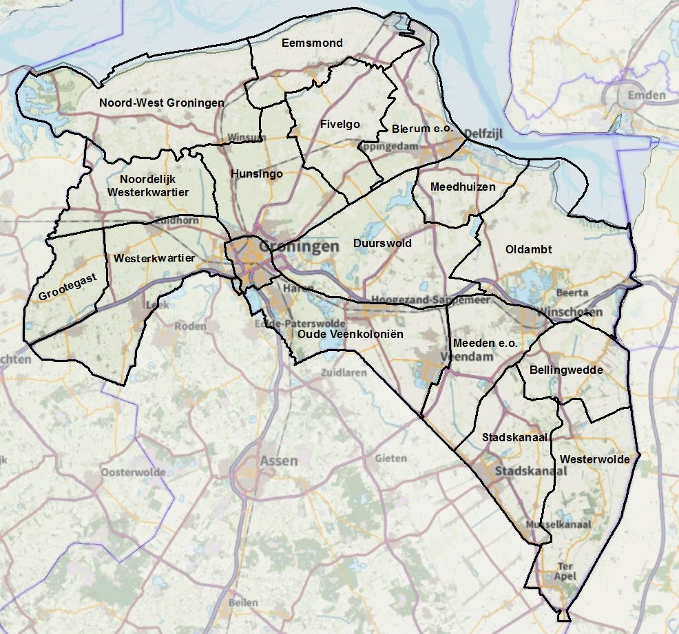 Gemeente Groningen Kaart - Bloemen